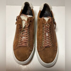 Gabor Brown Suede Platform Sneakers Trainers Lace & Zip